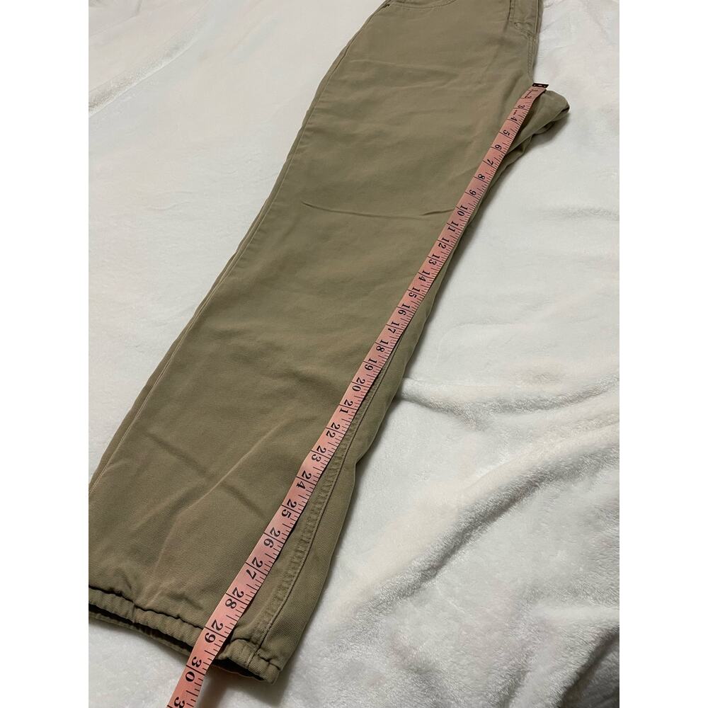 Woolrich Women’s Khaki Pants Fleece Lined Sz 12 button Heavy Workwear Chore - Picture 11 of 12